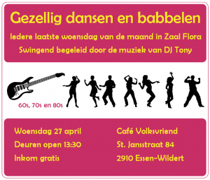 Dansen en gezellig babbelen in Zaal Flora - 27 april