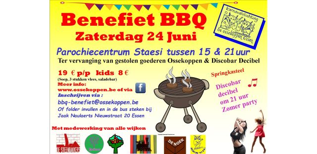 C.V. De Ossekoppen en Discobar Decibel nodigen je uit voor een benefiet BBQ