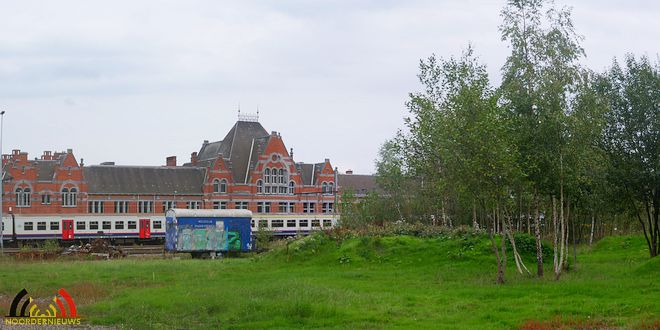 Vervuilde grond op loods rangeerterrein Essen - (c) Noordernieuws.be 2018 - P1020057u