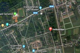Wegtrace verkaveling Heikantlaan Essen - (c) Google Streetview