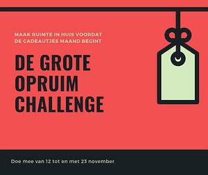 Grote opruimchallenge 2018