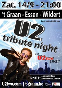 Sam Kramer - Imitator U2 zanger Bono - U2tribute - t Graan - Essen-Wildert - U2two