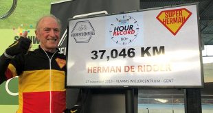 Herman De Ridder is de snelste 80-plusser op de fiets