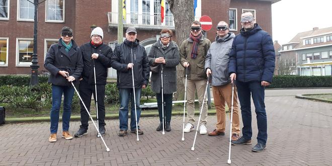 Burgemeester en schepenen gaan blindenuitdaging aan