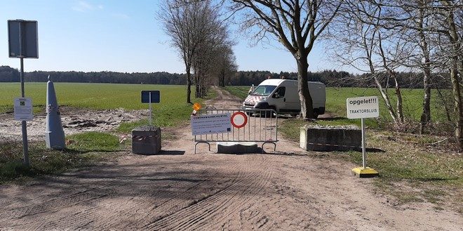 Grensovergang speciale tractorsluizen (alleen) voor landbouwers