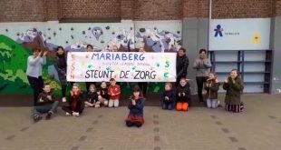 Kleuterschool en Lagere school Mariaberg steunen zorg- en hulpverleners met applaus