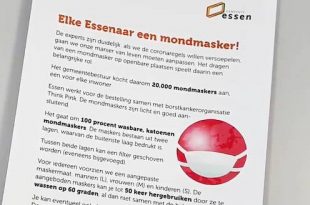 Mondmaskers verwacht in week van 25 mei