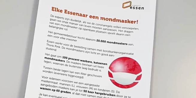 Mondmaskers verwacht in week van 25 mei