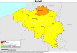 Nederlandse overheid geeft negatief reisadvies voor de provincie Antwerpen