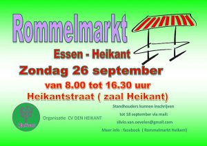 Carnavalsvereniging Den Heikant organiseert rommelmarkt