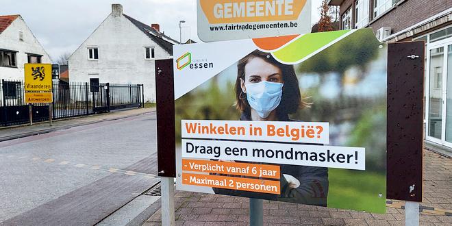 Winkelen in Belgie - Draag een mondmasker!