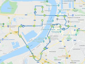 Antwerp 10 Miles route