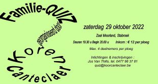 Zevende gezinsverenigingsquiz Canteclaer