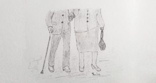 Rose-Marie Timmermans - Tekening bij gedicht STOK-oud - 2023