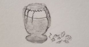 Tekening bij gedicht - Rose Marie Timmermans - Ik zit met een ei
