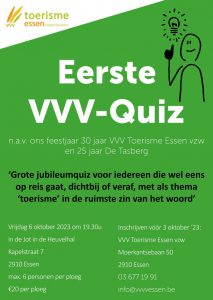 Wij, VVV Toerisme Essen, nodigen jullie graag uit op onze eerste VVV-quiz
