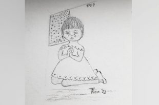 Rose Marie Timmermans - Over biechten - Tekening bij gedicht - Mijn eerste keer