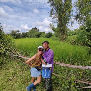 Aoike en haar broer in Thailand