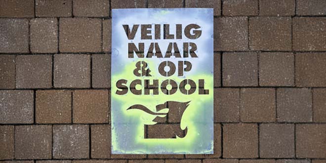 'Veilig naar en op school': Onze boodschap staat op straat, letterlijk!