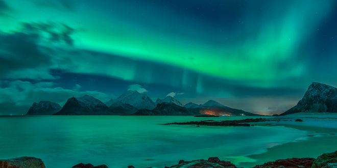 Lapland vakantie Zweden Långforsen - noorderlicht - poollicht